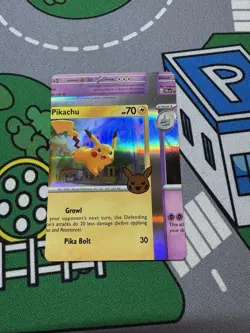 Pokemon TCG Pikachu Holo Miscut Misprint Error NM - Image 1
