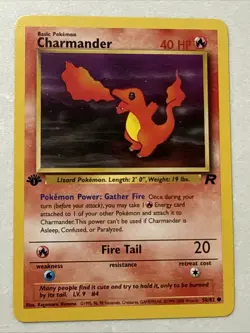 First Edition Charmander Team Rocket Near Mint! 50/82 1st Edition Pokemon - Image 1