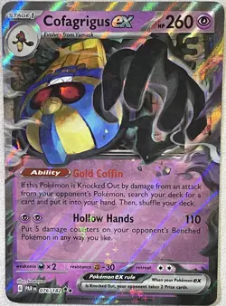 Cofagrigus ex Double Rare - 076/182 - Paradox Rift Pokemon 2023 - Image 1