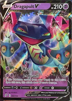 Dragapult V Ultra Rare Holo - 092/163 - Rebel Clash Pokemon 2020 - Image 1