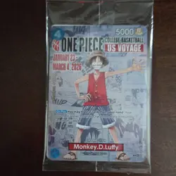 Bandai Namco One Piece Card Game Monkey D. Luffy US Voyage Sealed. Gonzaga - Image 1