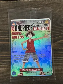 One Piece Bandai Namco Monkey.D.Luffy US Voyage Promo Foil P-055 - Image 1