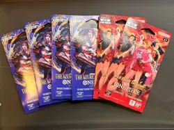 (Lot of 6) One Piece TCG OP-14 & EB-03 Heroines Sleeved Booster Packs English - Image 1
