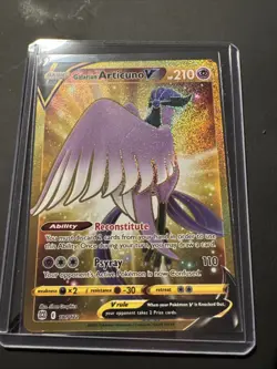 Pokemon TCG Galarian Articuno v 181/172 Brilliant Stars Gold Secret Rare Card - Image 1