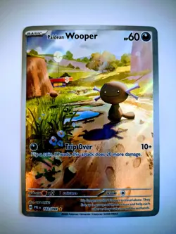 Pokemon Paldean Wooper card 102/094 Phantasmal Flames IR Holo N/M Mint condition - Image 1