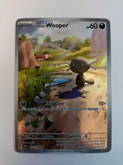 Pokemon Paldean Wooper card 102/094 Phantasmal Flames IR Holo N/M Mint condition - Image 2