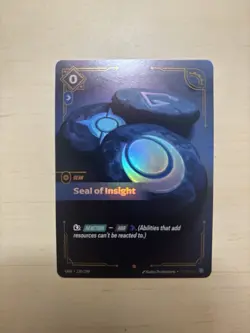 Seal of Insight Foil Gear 120/298 Card Stock English 2023. League of Legends - Image 1
