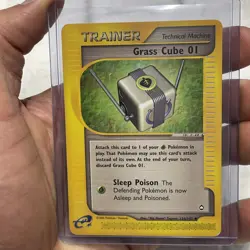 Pokemon TCG Aquapolis GRASS CUBE 01 Regular, Uncommon - 124/147 LP+ Vintage Card - Image 1