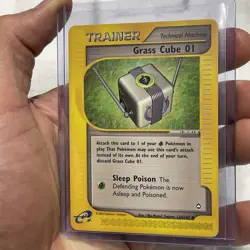 Pokemon TCG Aquapolis GRASS CUBE 01 Regular, Uncommon - 124/147 LP+ Vintage Card - Image 2