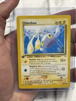 Pokemon TCG Neo Genesis #055/111 Chinchou 1st Edition LP Vintage Vtg Card WOTC - Image 1