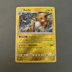 Raichu 41/147 Sm-Burning Shadows Reverse Holo Card NM Condition - Image 1