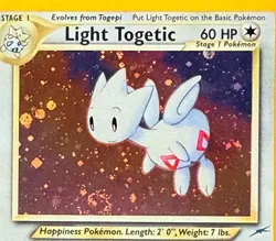 Pokemon TCG Light Togetic Neo Destiny #15/105 Holo Card With Swirl 2000 LP - Image 2