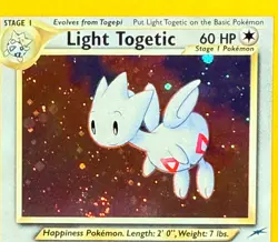 Pokemon TCG Light Togetic Neo Destiny #15/105 Holo Card With Swirl 2000 LP - Image 3