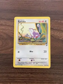 Pokemon BASE SET 2 Card 89/130 Rattata LP - Image 1