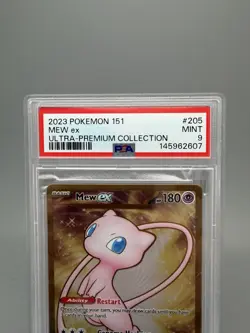 Mew EX 2023 Pokemon 151 Ultra Premium Collection Metal Card #205 PSA 9 - Image 2