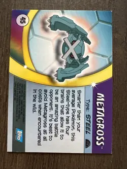 2004 POKEMON Metagross #45 HOLO SILVER FOIL Advanced Challenge CARD Topps - Image 2