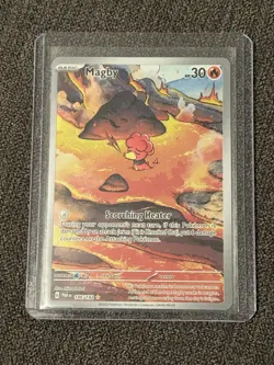 Pokemon TCG Magby 186/182 Paradox Rift Illustration Rare Card NM/M Condition - Image 1