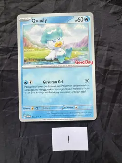 Rare Pokemon Card, Quaxley 147/SV-P Good Day Stamp Promo Indonesian - Image 2
