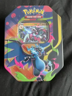 Pokemon TCG: Mega Charizard Tin - Mega Charizard X ex - Image 1