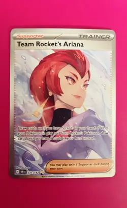 Pokemon TCG - Team Rockets Ariana 237/182 SIR Full Art Secret SV Destined Rivals - Image 1