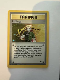 Pokemon TCG Lt. Surge Gym Heroes 17/132 Holo Rare Trainer - Image 3