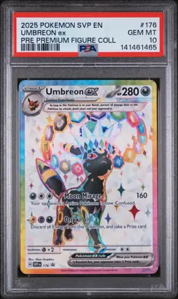 2025 POKEMON SVP EN-SV BLACK STAR PROMO #176 UMBREON EX PSA 10 - Image 1