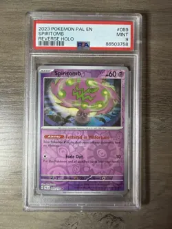 2023 Pokemon Paldea Evolved Spiritomb Reverse Holo PSA 9 - Image 1
