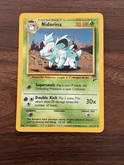 Nidorina 053/130 Pokemon Base Set 2 Regular LP - Image 1
