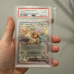 Pokemon Prismatic Evolutions Eevee ex 075/131 Surprise Box Stamped PSA 10 - Image 3