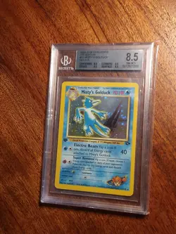 Pokemon Misty's Golduck 1st Edition Holo 2000 Gym Challenge BGS 8.5-9(Swirl) - Image 2