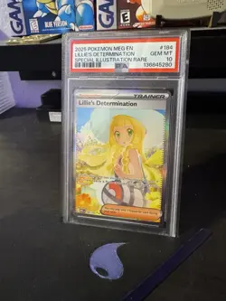 PSA 10 Lillie's Determination 184/132 SIR Mega Evolution MEG 2025 Pokemon - Image 1