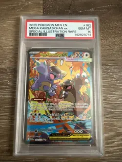 Pokemon TCG Mega Kangaskhan EX 182/132 Holo Rare ME01 Mega Evolution PSA 10 Gem - Image 1