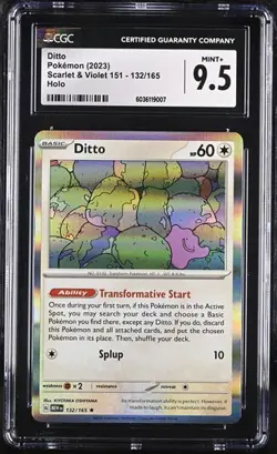Pokemon English Ditto 132/165 2023 Scarlet & Violet 151 - MEW EN Holo CGC 9.5 - Image 1