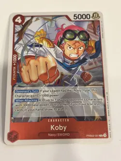 One Piece Premium Booster 02 (ENG) - Koby - Rare Foil - PRB02-001 - Image 1