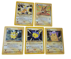 Pokemon TCG Mixed Lot of 5 Pikachu & Raichu cards Vintage 1999 & 2000 - Image 1