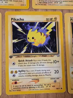 Pokemon TCG Mixed Lot of 5 Pikachu & Raichu cards Vintage 1999 & 2000 - Image 3