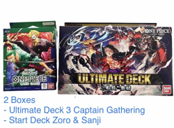 ONE PIECE Card Game Japanese Ver Set Of 2 Box ST-10 & ST12 Bundle - Image 1