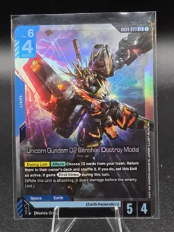 Gundam Card Game GD01 Newtype Rising GD01-003 LR Unicorn Gundam 02 Banshee - Image 1
