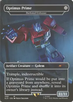 MTG Optimus Prime Darksteel Colossus (1081) *Non-Foil* Secret Lair: Transformers - Image 1
