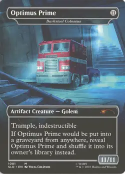 MTG Optimus Prime Darksteel Colossus (1081) *Non-Foil* Secret Lair: Transformers - Image 2
