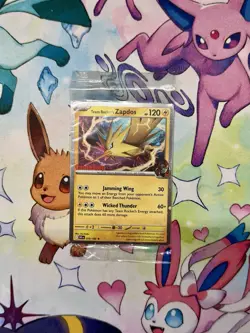 2025 Pokemon Team Rockets Zapdos 070 GameStop Exclusive promo SEALED - Image 1