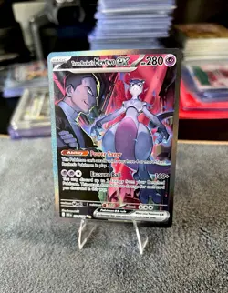 Pokemon Team Rocket's Mewtwo ex 231/182 -Destined Rivals- Full Art Holo SIR EX - Image 1