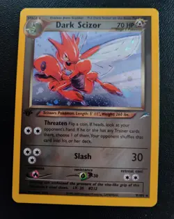 2000 Pokemon-Dark Scizor-Neo Destiny-1st Edition-Holo-WOTC-NM. - Image 1