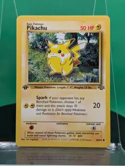 Pikachu 60/64 1st Edition Jungle Set Common 1999 English Pokemon WoTC - Image 1