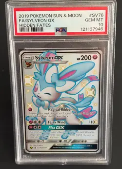 Pokemon Sylveon GX #SV76/SV94 Hidden Fates: Shiny Vault Holo PSA 10 GEM MINT - Image 1