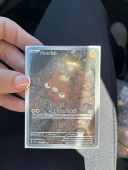 Pokemon Stunfisk SV08 Surging Sparks 202/191 Illustration Rare Holo 110 HP - Image 1