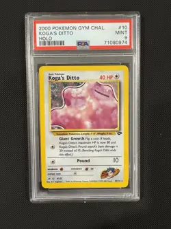Pokemon Koga's Ditto-Holo Gym Challenge #10/132 Rare 2000 PSA 9 - Image 1