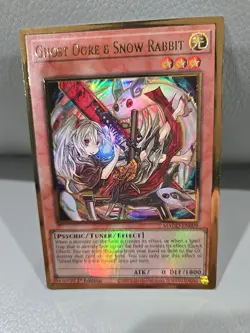 Yugioh Ghost Ogre & Snow Rabbit MAGO-EN009 Gold Rare Alt Art 1st Ed NM - Image 1