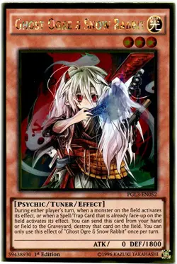 Ghost Ogre & Snow Rabbit - PGL3-EN052 - Gold Rare - 1st Edition Near Mint Yugioh - Image 1
