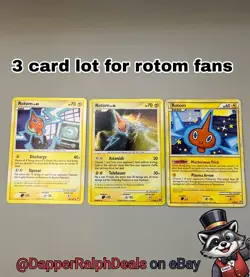 Pokemon 3 Card Lot For Rotom Collectors 636996769739 - Image 1